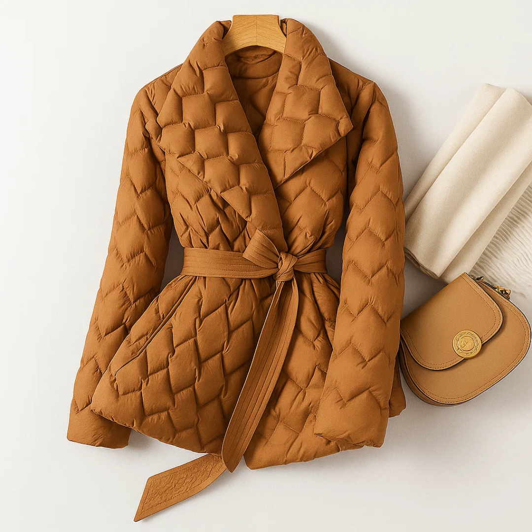 Sophia™ | Puffer Jacket with Waist Belt