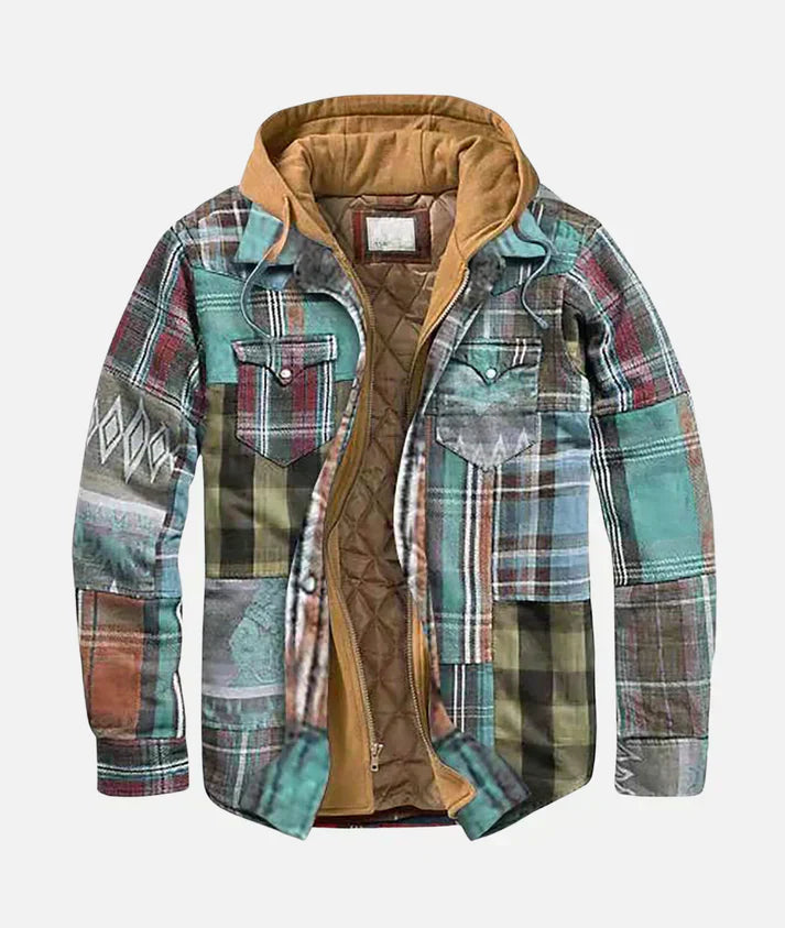 NOHR | Patchwork Waistcoat with Check Pattern