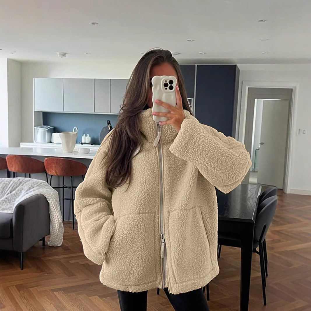 Olivia – Cozy Teddy Jacket